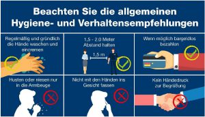 Infektionsschutz- und Verhaltensregeln